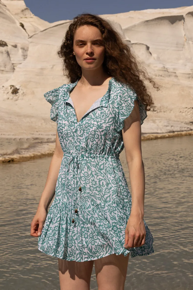 Cinched Flirty Short- Cypress Jade