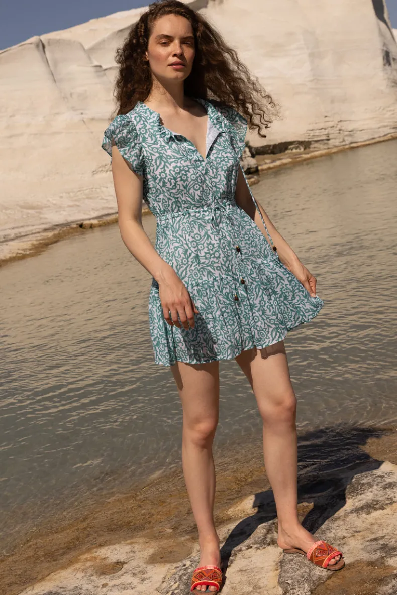 Cinched Flirty Short- Cypress Jade