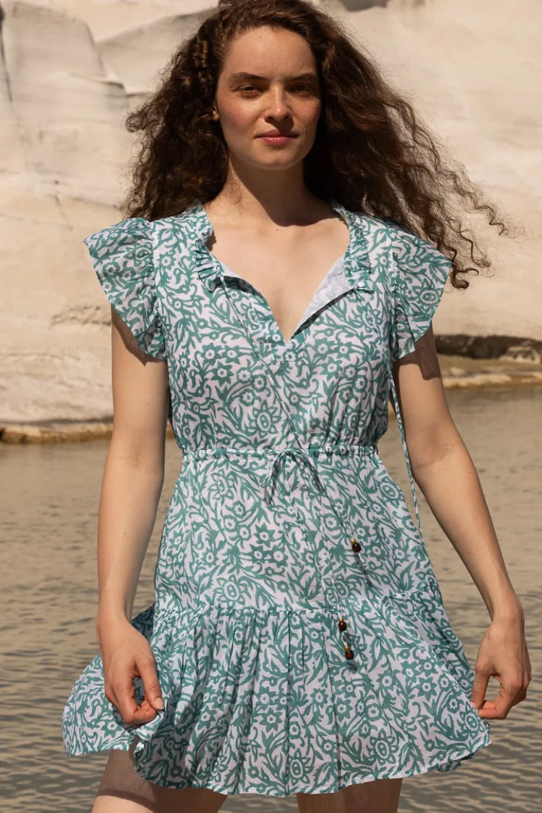 Cinched Flirty Short- Cypress Jade