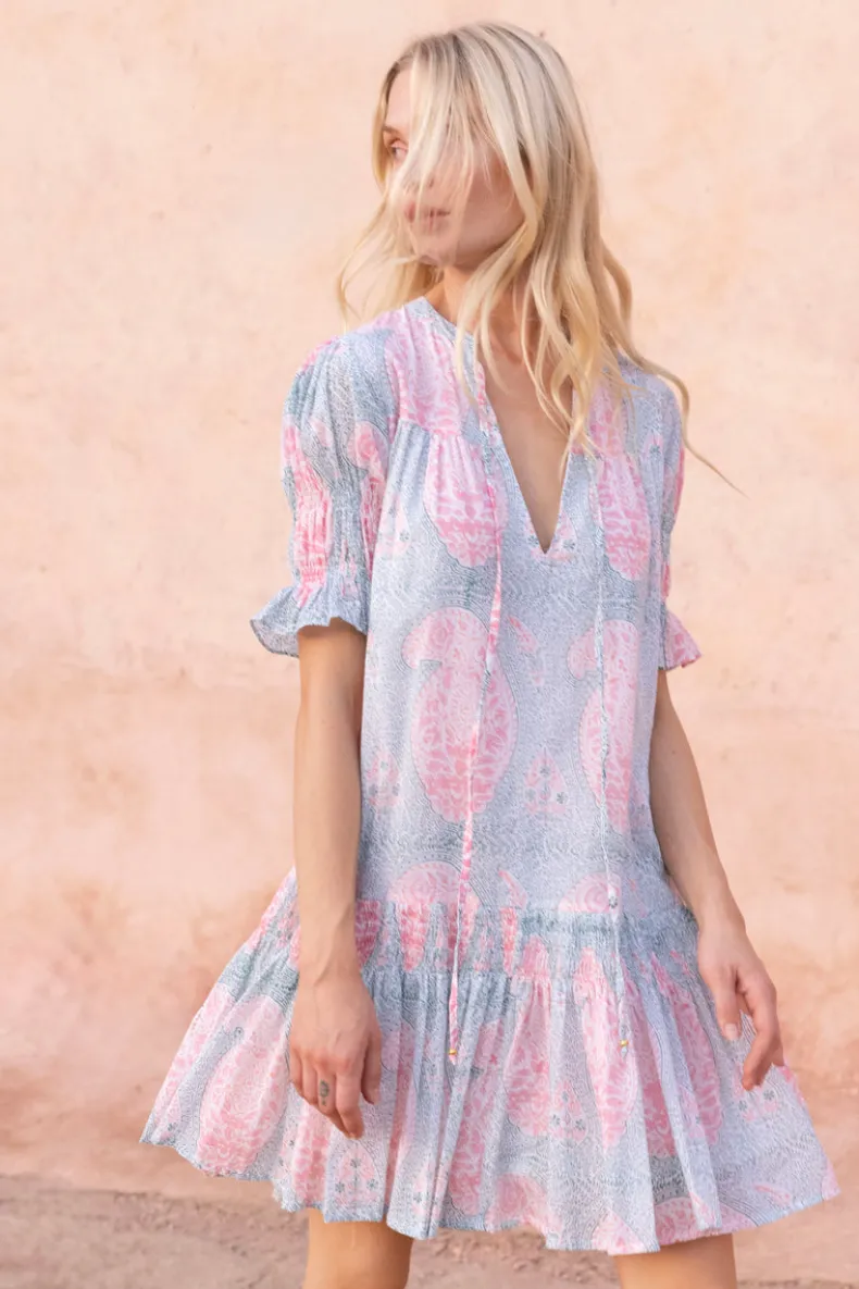 Smocked Drop Mini- Samode Green